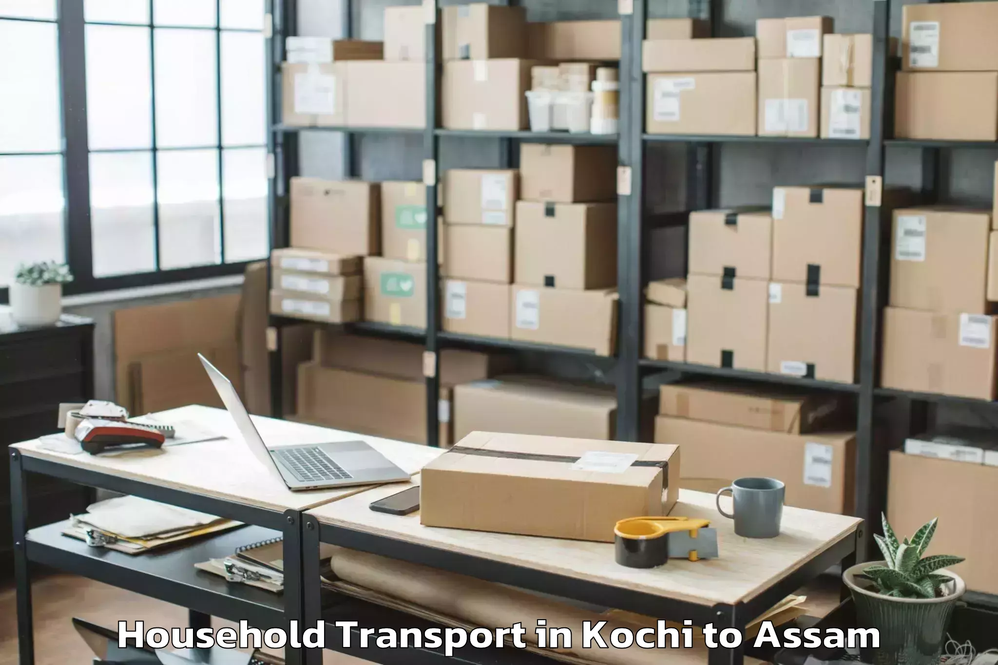 Book Kochi to Moranhat Household Transport Online